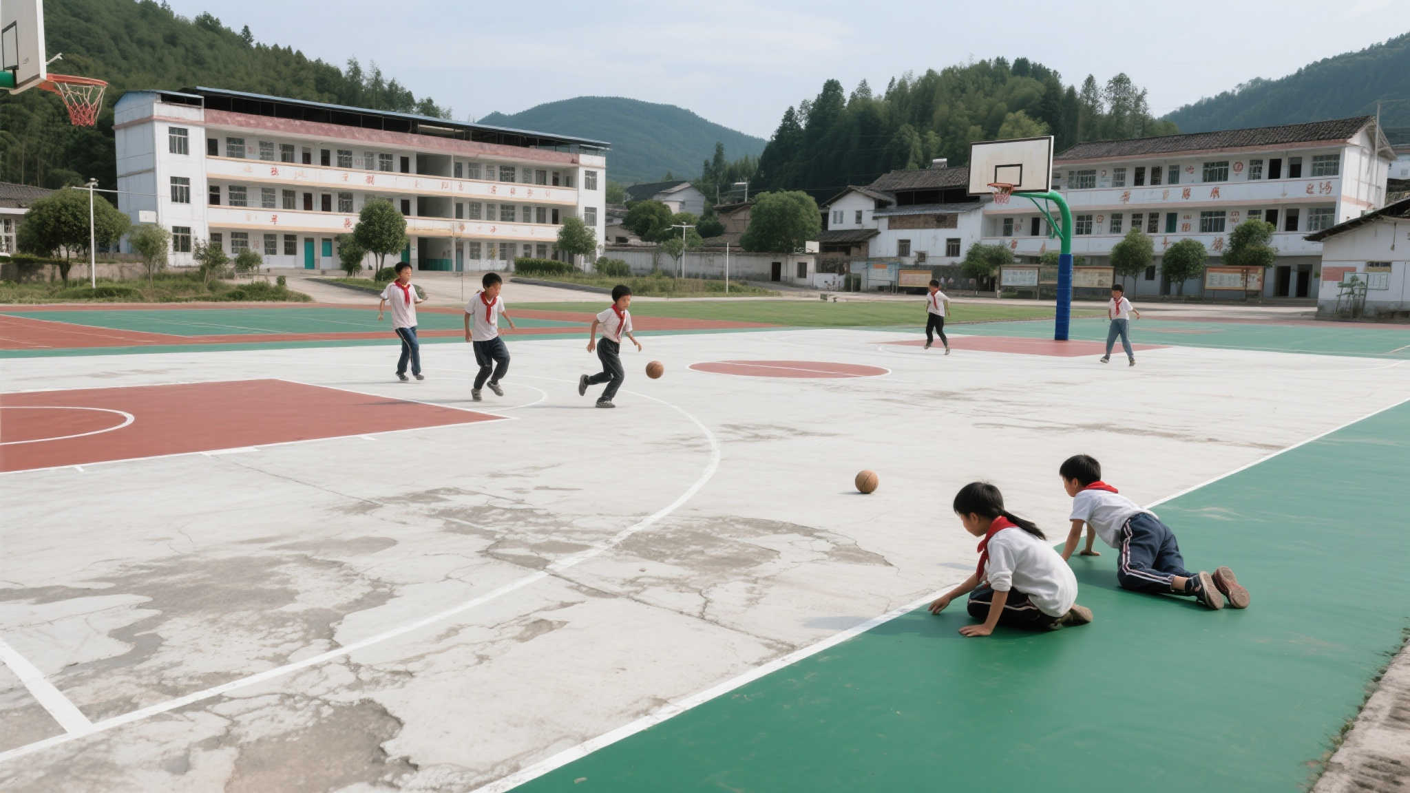 重庆福彩改造球场，塑胶跑道点燃学生运动热情